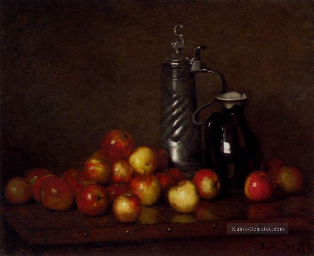 Äpfel mit einem Tankard und Krug Stillleben Joseph Claude Bail Ölgemälde